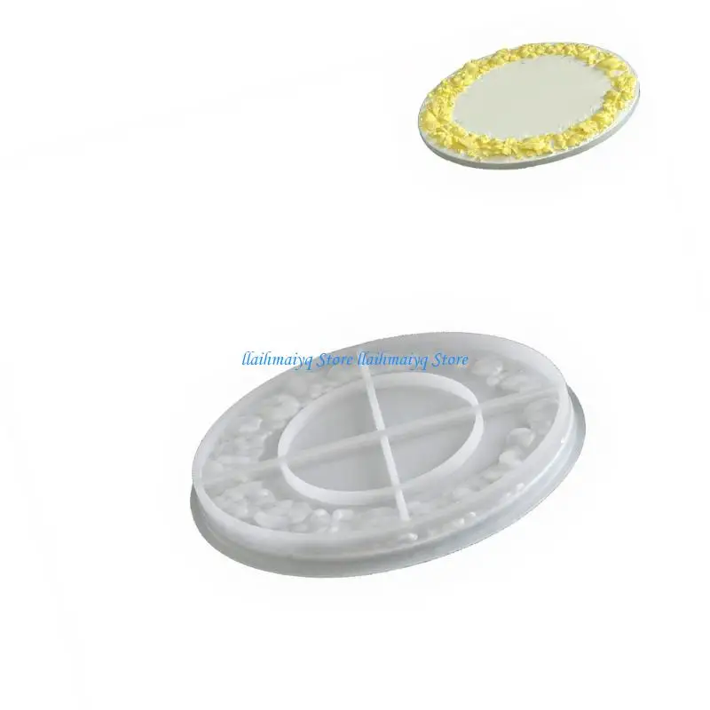 573B Round Silicone Platter High Temperature Resistance Easy Maintenance For Appetizers Accessory Presentation