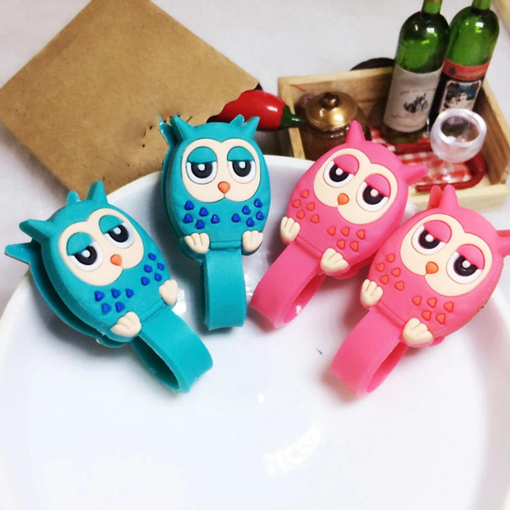 

10pcs Cartoon Owl Cable Ties Cord Organizer Wire Wrap Headset Winder Reusable Weatherproof Lightweight Compact Garage Home