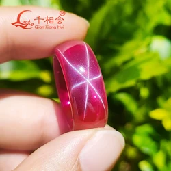 One-Time Forming Lab Created Star Ruby Ring, Full Corundum Fashion Jewelry for men Women, Gift Idea