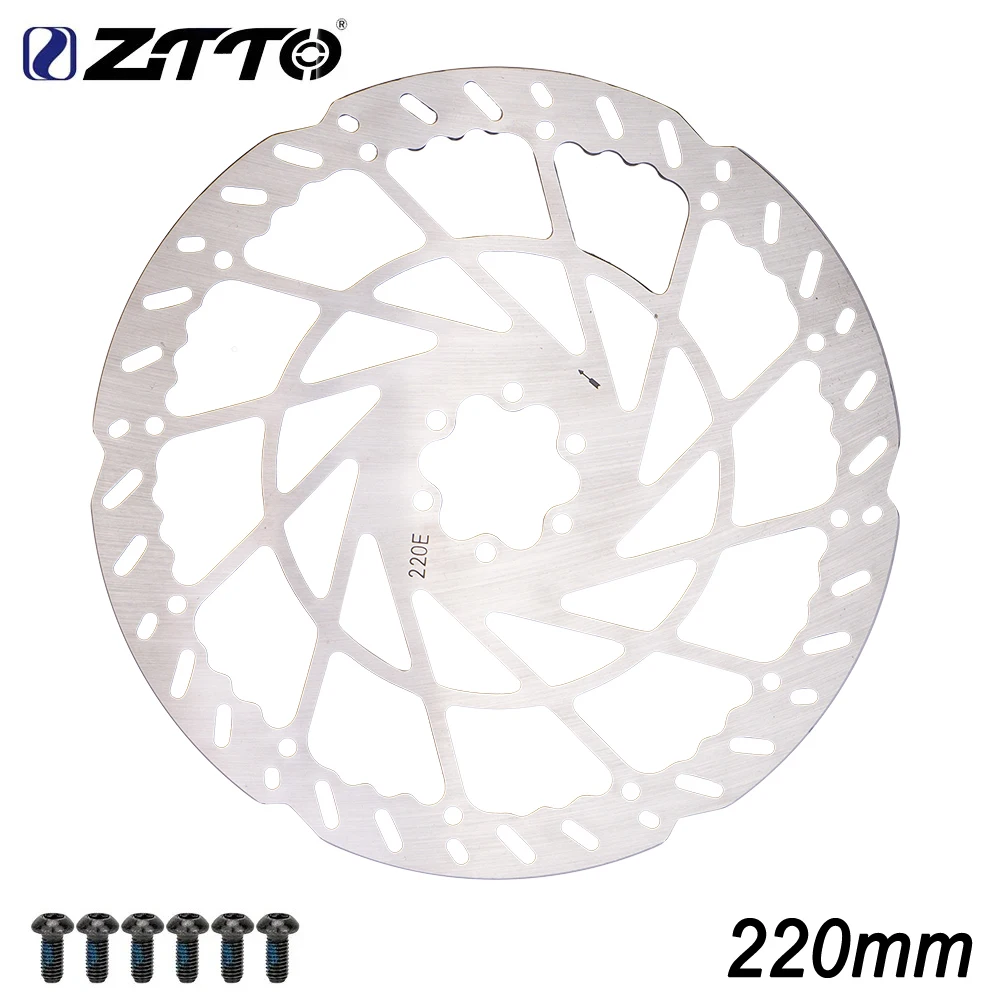Ztto 2,3mm verdicken mtb e-bike fahrrad scheiben brems rotor edelstahl 160mm 180mm 203mm 220mm 6 schrauben naben montierte fahrrad teile