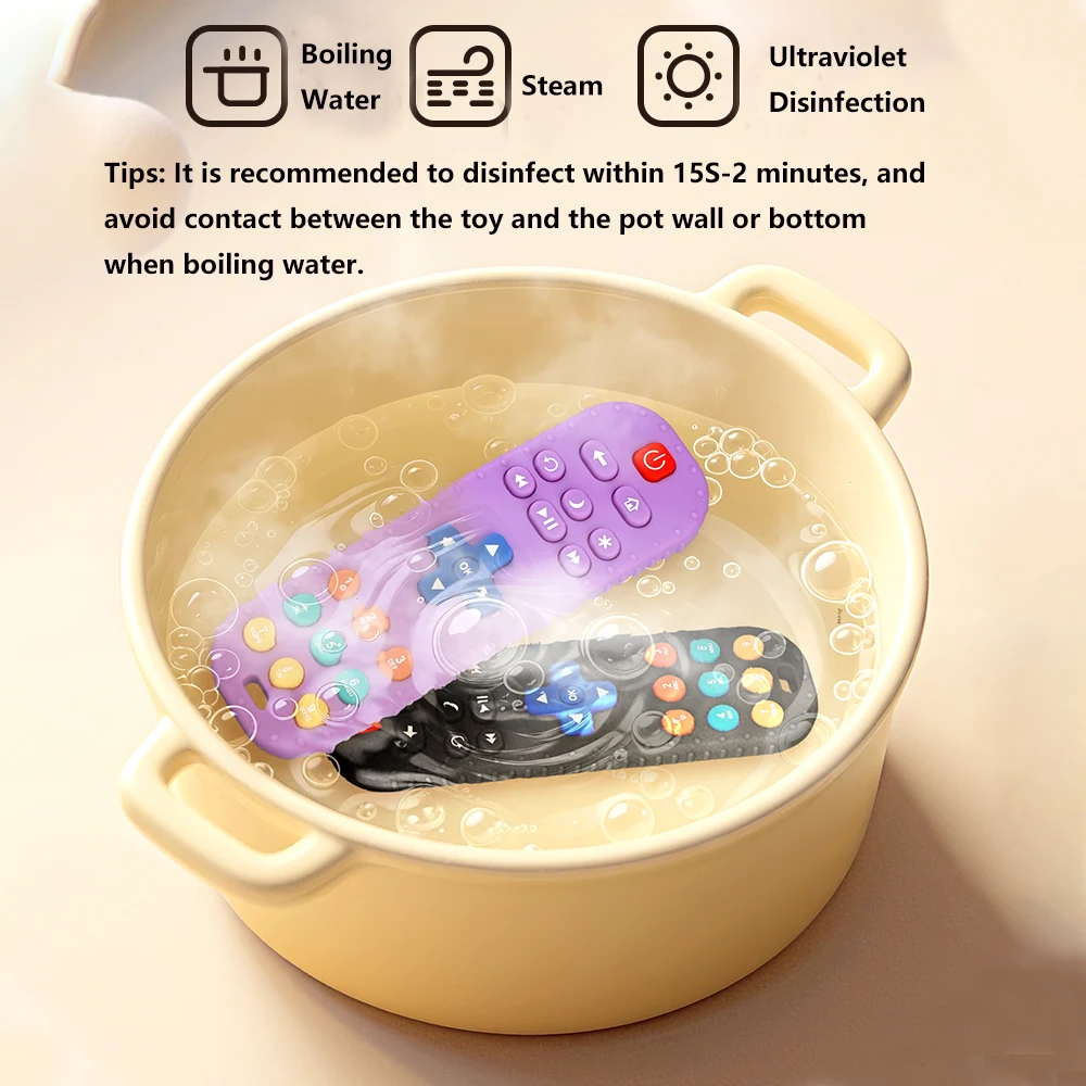 아기 실리콘 리모컨 모델 치발기 장난감 1개, 부드러운 치발기 장난감, 유아 남아 및 여아에게 적합, 아기 선물