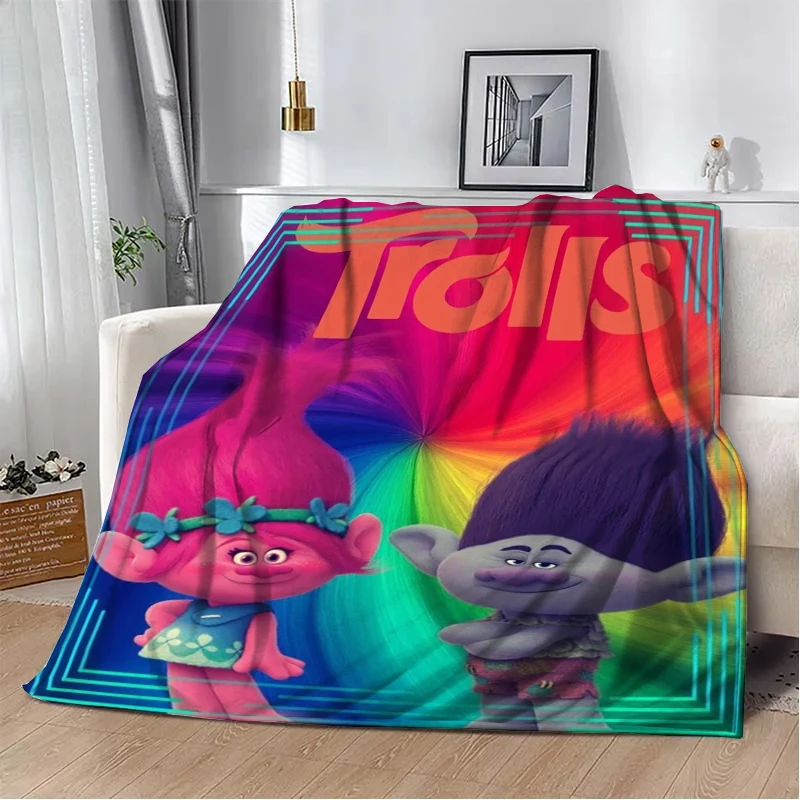 31 Style Trolls Band Together Cartoon Blanket Warm Soft Fluffy Throw Kids Adult Sofa Bed Break Blankets Cover Travel Throw Gifts