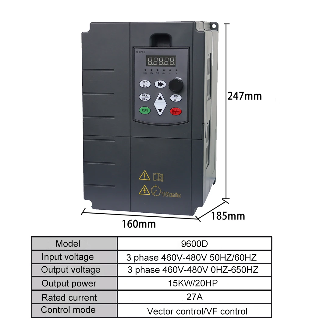 حار بيع! 45KW VFD محول التردد المتغير العاكس 3-Phase المدخلات 460V-480V محرك التيار المتردد للتحكم في سرعة المروحة/المضخة