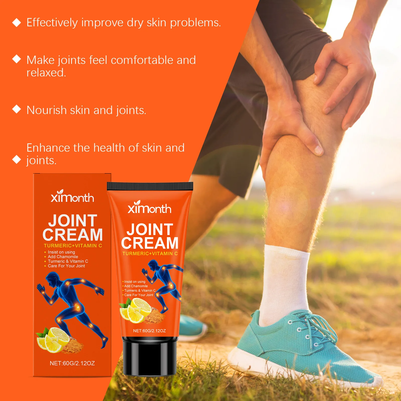 Ximonth Joint Sooth Massage Cream Reduce Pain Relax Muscle Massage Joints Repair Damage Reduce Swelling Joint Nourish Care Cream