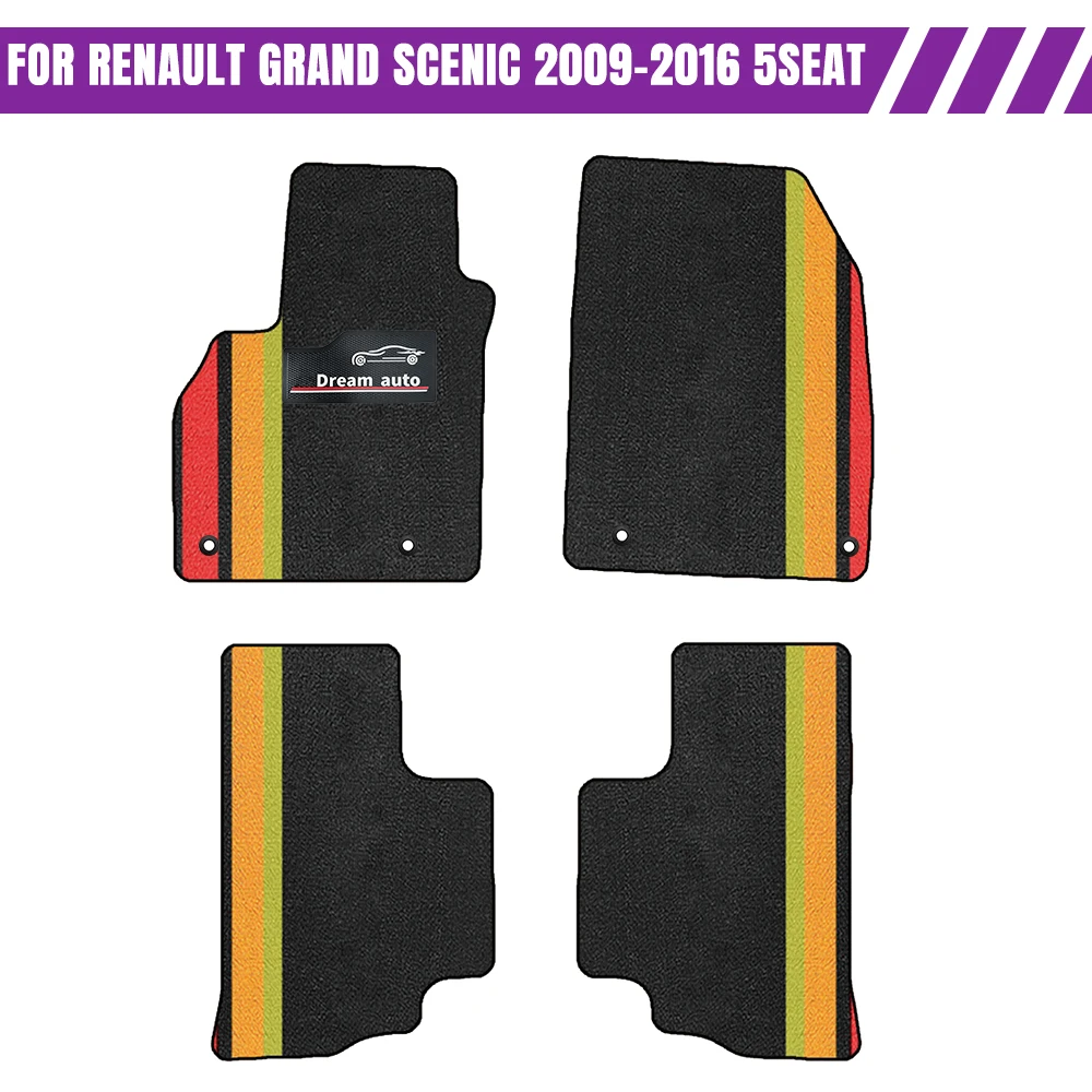 

Custom Car Floor Mats For Renault grand scenic 2009–2016 5seat Waterproof Auto Carpets Foot Coche Accessorie