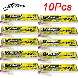 10PcsTATTU R-LINE 1.0 3.7V 500mAh 95C LiPo Battery For RC Helicopter Quadcopter FPV Racing Drone Parts 1S Rechargeable Battery