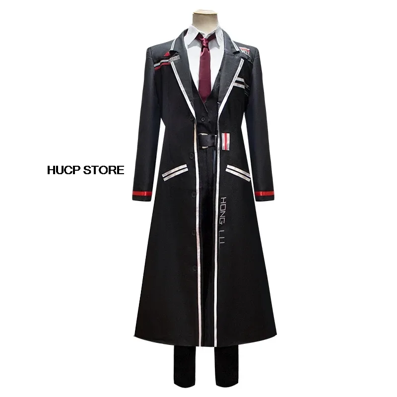 DY20Game Limbus Company Yi Sang Hong Lu Faust Cosplay Costume Black Uniform Cloak Anime Role Play Halloween Carnival Christmas P