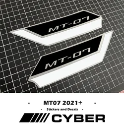 New Version Fairing Shell Hollow Sticker Decal For YAMAHA MT-07 MT07 2024-2021 MT-07 Air Scoop Intake Side Cover Sticker Set