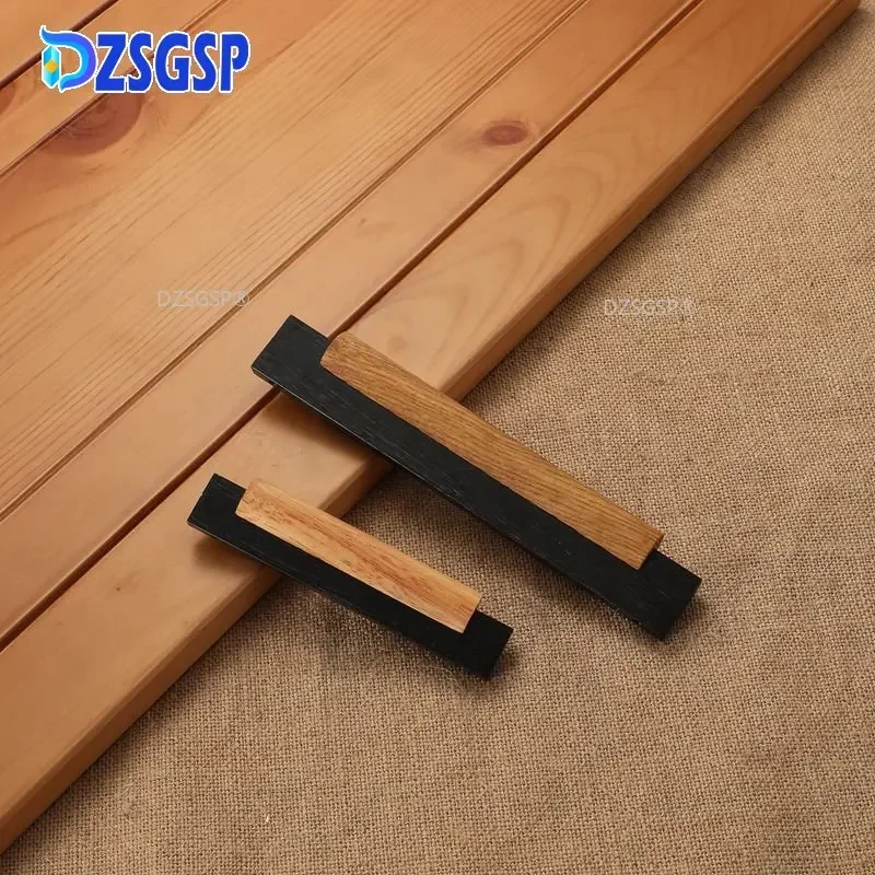 Dzsgsp  European Simple Cabinet Wardrobe Door Drawer Black Beech Door Handle Nordic Modern Solid Wood Handle Hardware