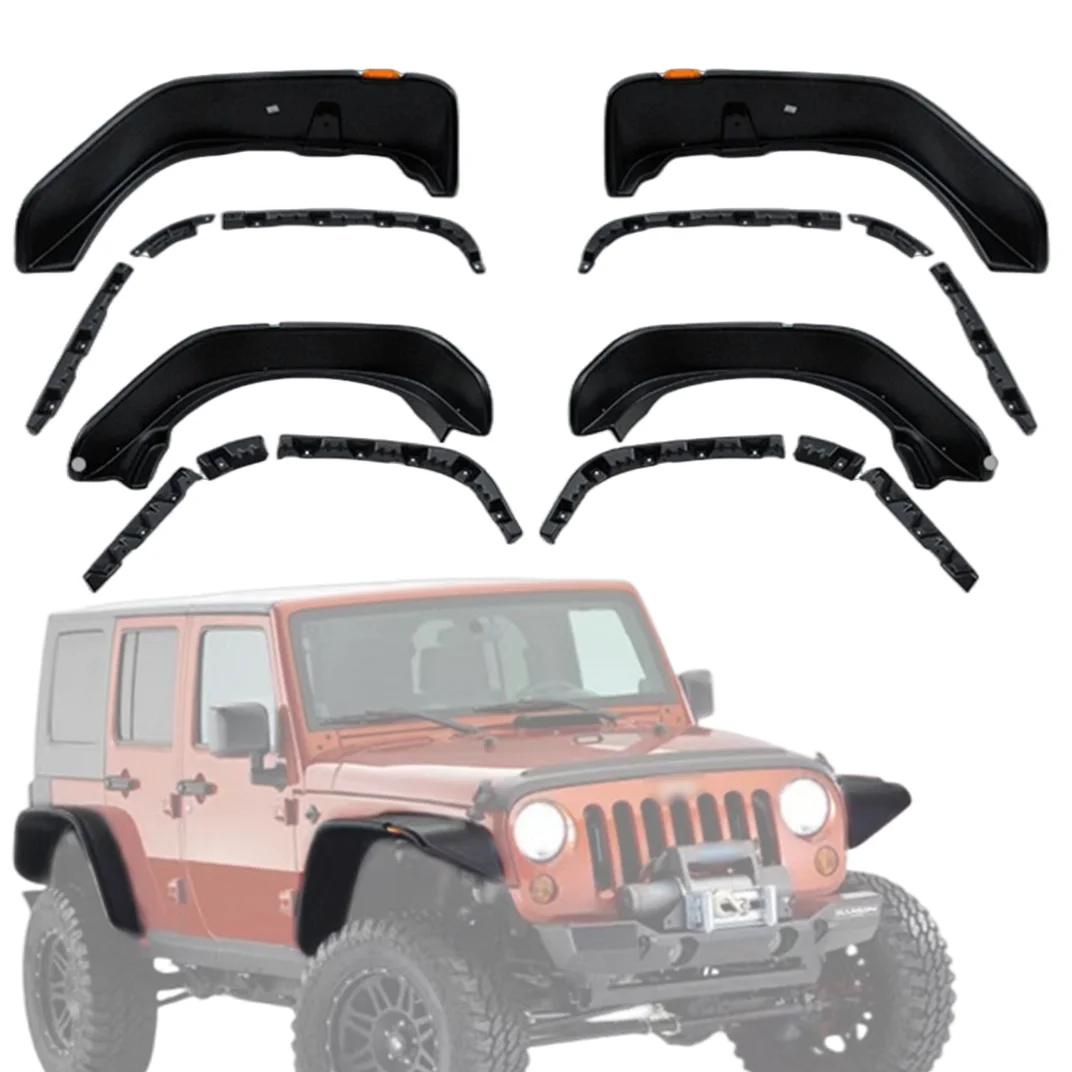 

JK Wheel Arch for wrangler JK 2007 + ABS Fender Flares Wheel Eyebrow Protector