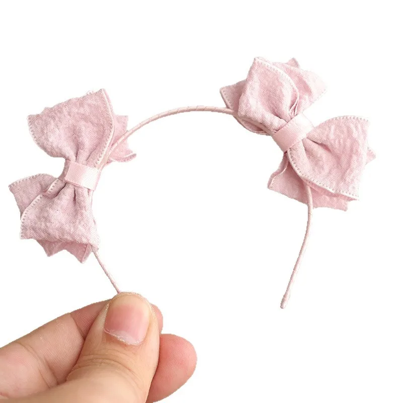 Labubu 귀여운 미니 인형 헤어 보우 헤어 후프 헤어 클립 인형 머리 장식 액세서리에 대한 Kawaii 리본 Bowknot 머리띠