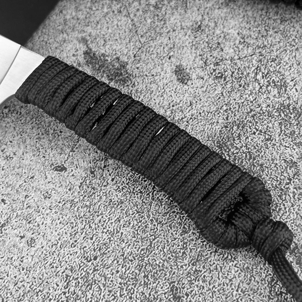 Coltello a lama fissa EDC per esterni Coltelli da frutta di alta qualità Coltelli multiutensile popolari Coltelli tattici con manico in corda di nylon con lama 440C