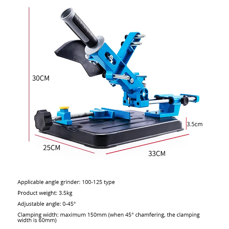 Imagem -06 - Atualizado Angle Grinder Stand Deslizante Faça Você Mesmo Suporte Cortador Suporte de Alumínio Suporte Base de Ferro Adequado para 100 mm 115 mm 125 mm Angle Grinder