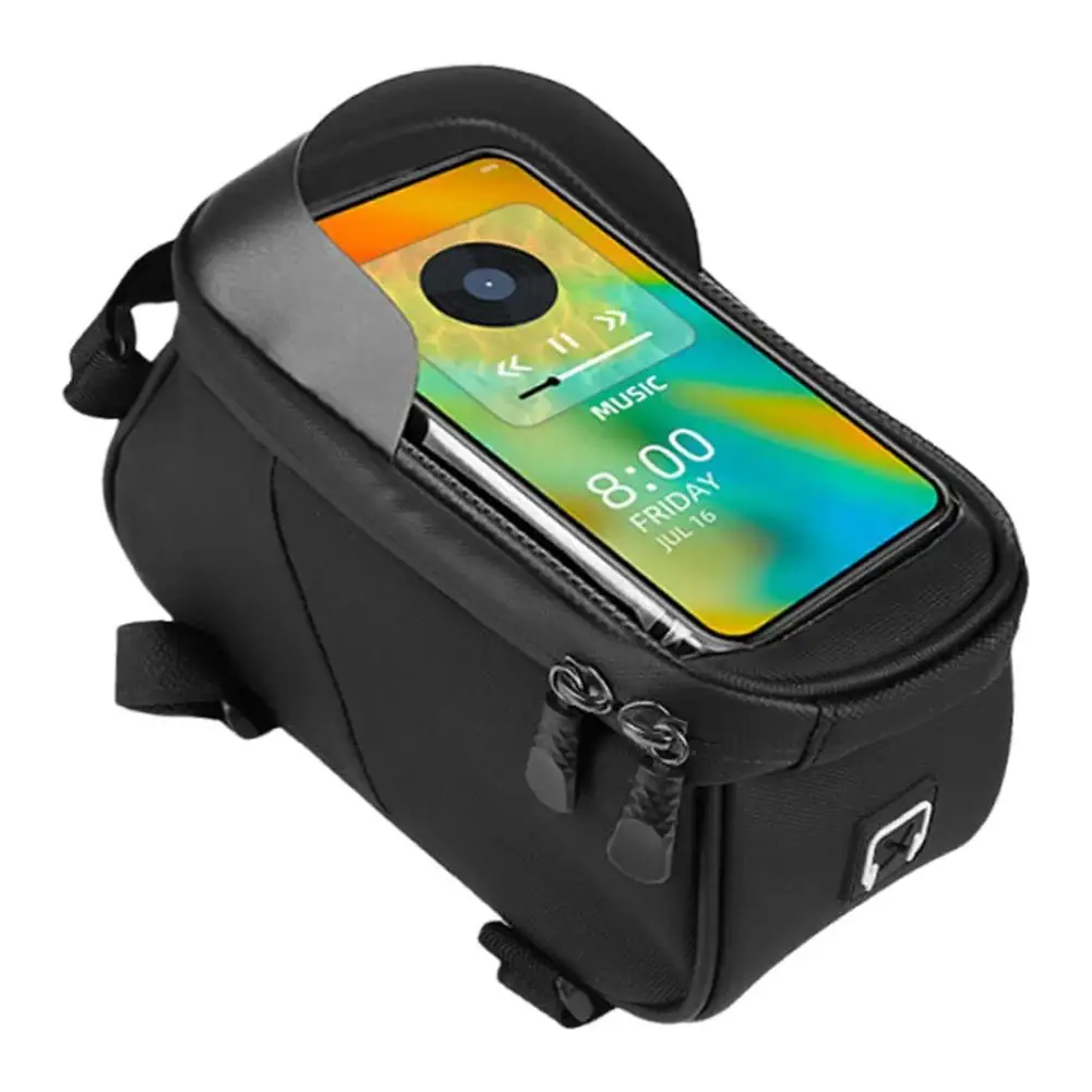 AliExpress cycle zone Bike Front Frame Bag Bicycle Storage Bags MTB Road Bike Phone Holder Bag Touch-Screen 1.5L Cycling Pouch Cycling Accessories