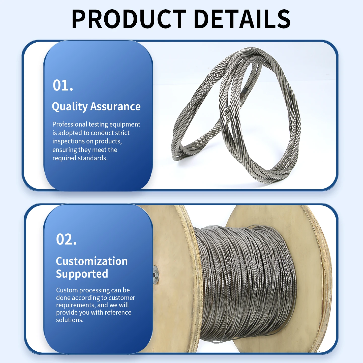 Picture 5: 304 Stainless Steel Cable, 1.5/2/3/4/5/6mm Metal Rope, Composed of 7X7 Strands of Steel Wire, Industrial Grade Material