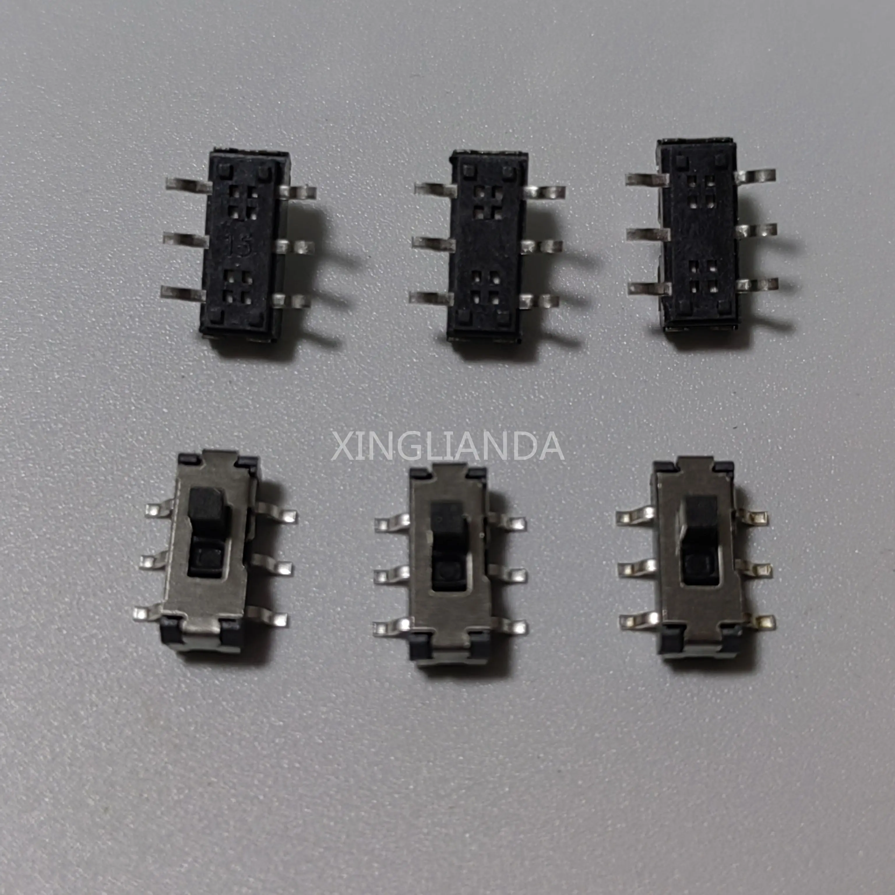 100PCS MSS-22D18 Mini Miniature SMD TOP Slide Switch 2P2T 6Pin Handle High 2MM For DVD Switches