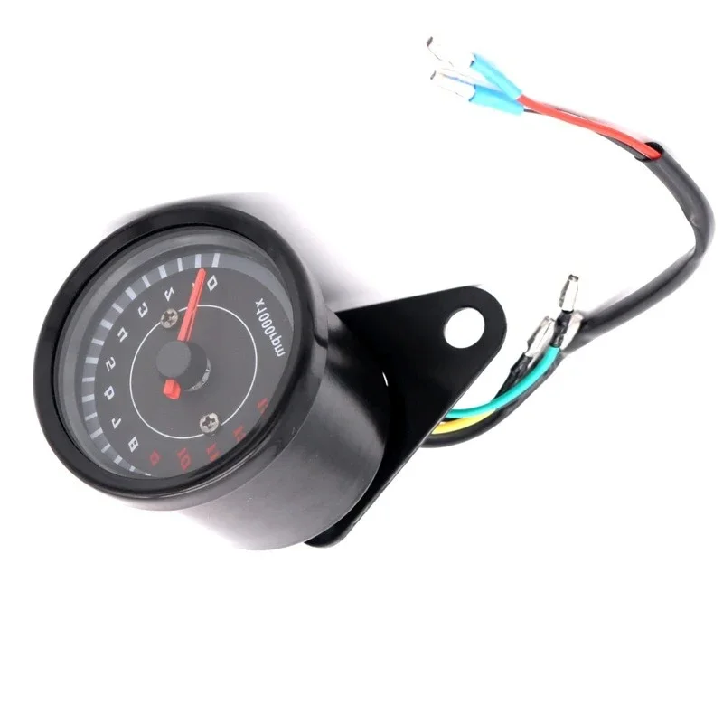 

Motorcycle Tachometer Meter LED Backlight Tachometer Gauge 13000RPM Rev Counter for Harley DC 12V