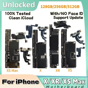 Bilashmart Working Unlocked Mainboard iPhone X XR XS Max With Face ID Motherboard Chips Clean iCloud Support Update Logic board