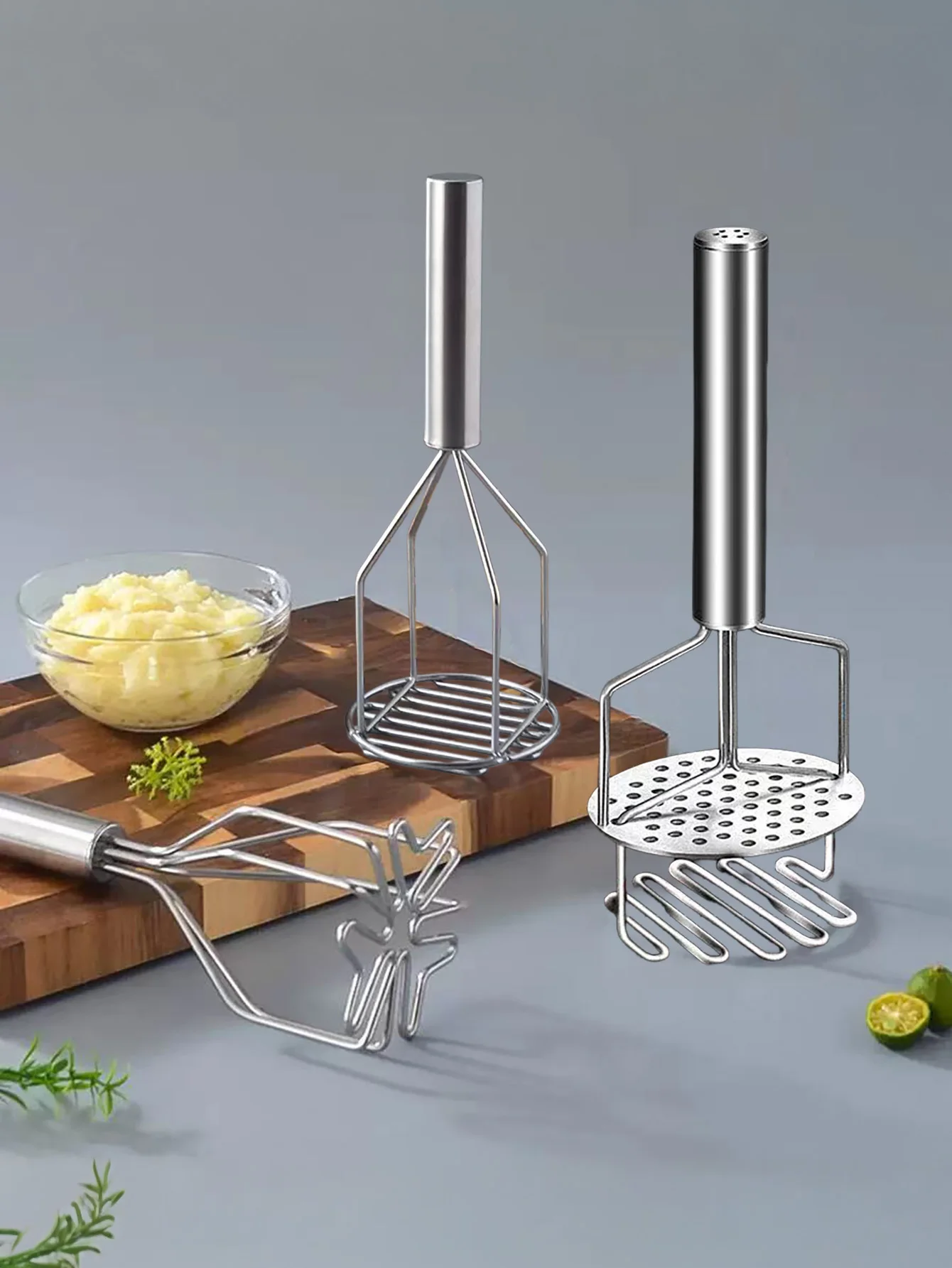 Stainless Steel Potato Masher for Potatoes, Vegetables, Fruits, Guacamole, Baby Food, And Eggs