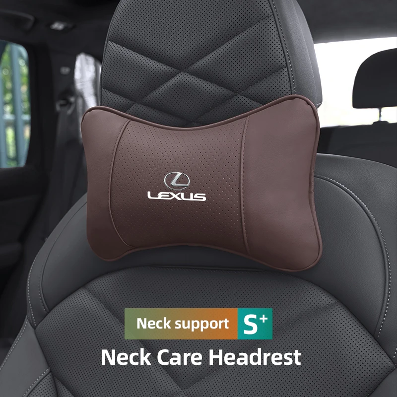 سيارة مسند الرأس بالمقعد وسادة الرقبة الجلدية لكزس RX330 IS250 Ct200h ES300h RX350 GS300 IS300h NX300h RX400h ES350 اكسسوارات السيارات #2