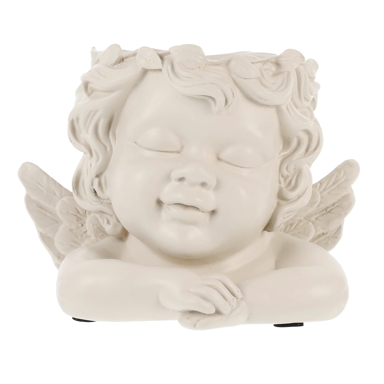 

1Pcs Practical Desktop Speaker Stand Resin Holder Angel Design Multifunctional Speaker Frame Compatible with Echo Point
