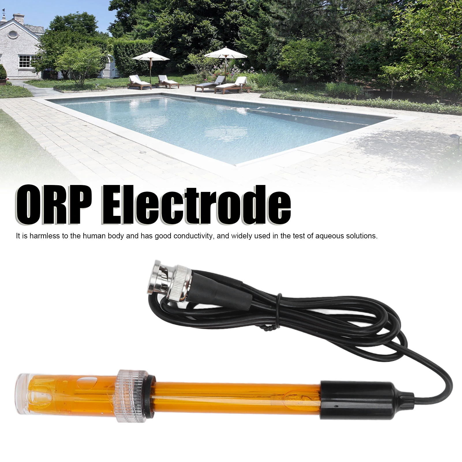 ORP Electrode 0~±1999mV ORP Tester Meter Probe Oxidation Reduction Potential Test High Accurate for Aquariums for Hydroponics