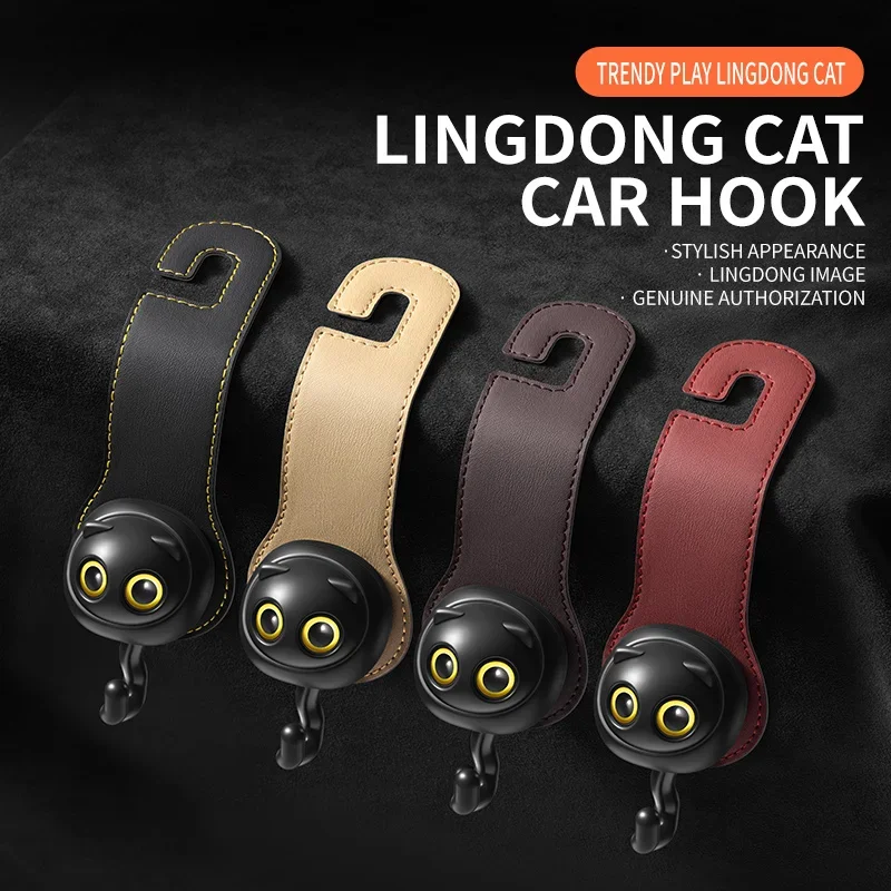 

Car Back Seat Hook 2024 Lingdong Cat Rear Seat Headrest Hook Storage Hanger Universal Organizer Holder Car Interior Accessories