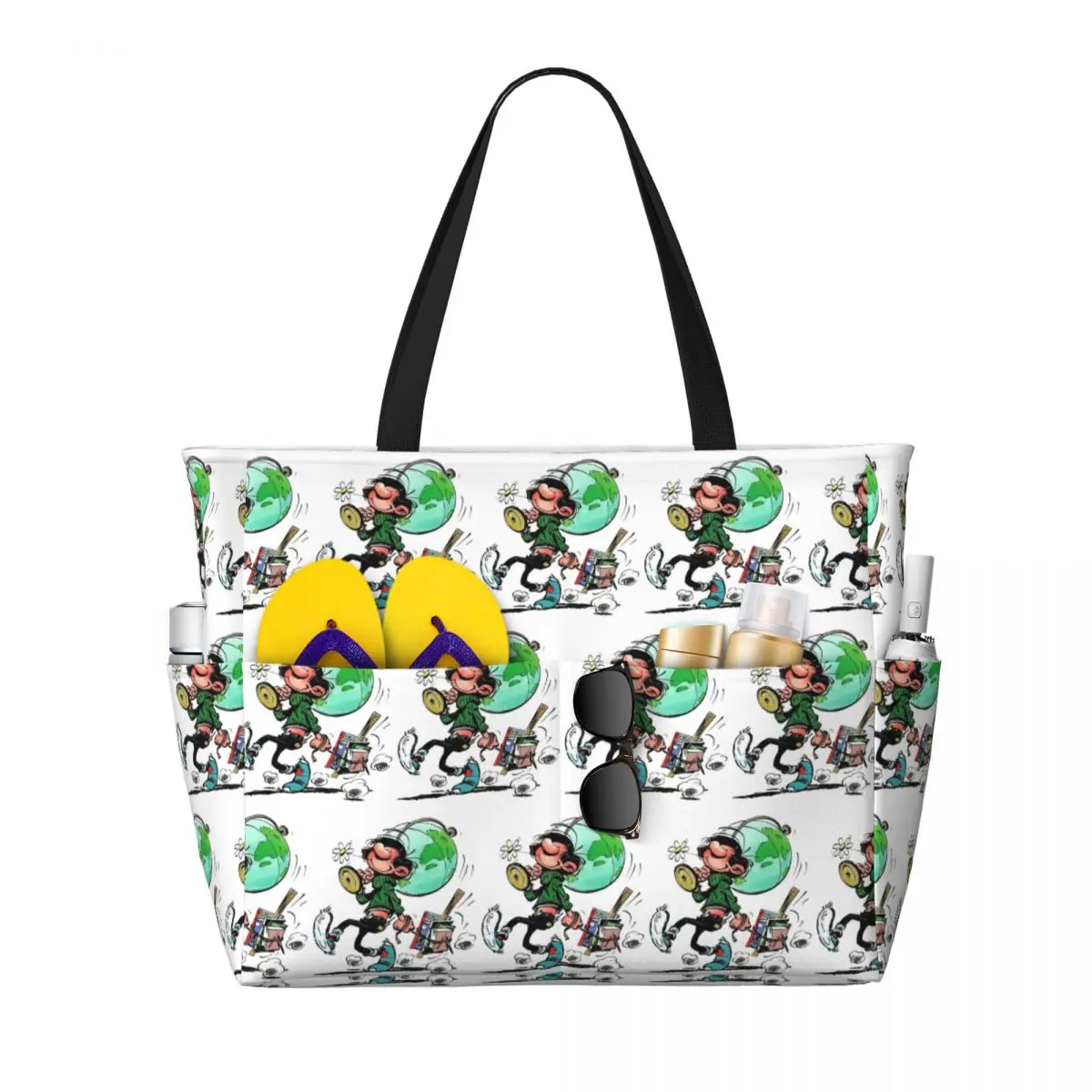 

Gaston Lagaffe Beach Tote Bag Sport Gym Yoga Duffle Large Tote Bag Women Travel Bag Fitness bag