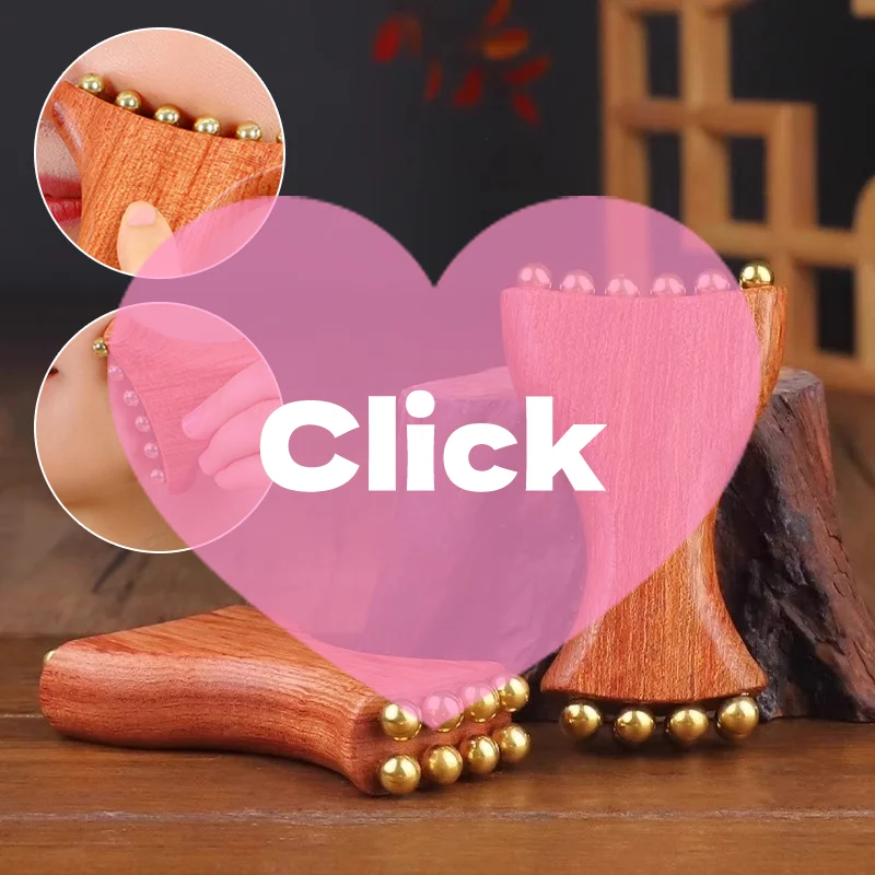 

Brass Gold Bead Facial Fascia Lifting Tool Cheek Beauty Massage Gua Sha Lymphatic Drainage Massager Trigger Point Relaxation