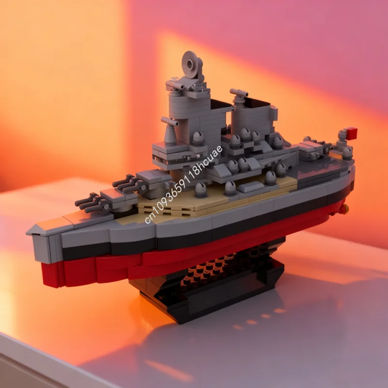 

473pcs MOC Battleship U S Missouri BB Super Model Building Blocks DIY Toy Creative Idea Education Christmas Gifts Brick Birthday