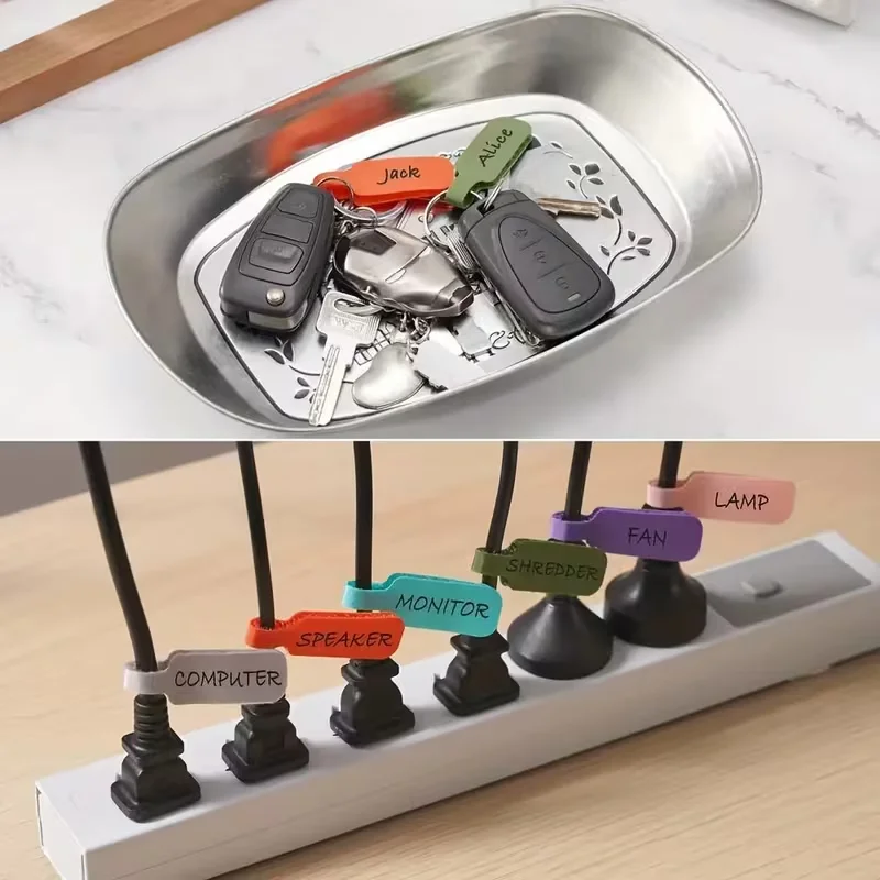 32 Pieces of Multi-Color Large-Sized Cable Labels, Self-Adhesive Mouse and Keyboard Cable Organizing Stickers