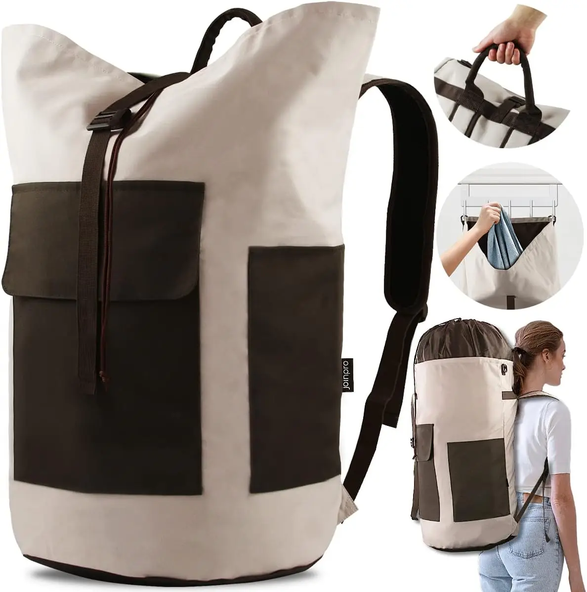 

Laundry Bag Backpack, 125L Extra Large Travel Laundry Bags With Shoulder Straps, Adjustable & Extendable Design, Laundry Hamper