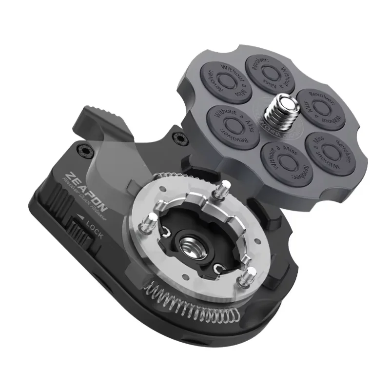 ZEAPON Al-H2 Revolver QUICK RELEASE plate Base Plate Clamp Tripod Screw Mount fast loading for DSLR Camera Slider Rail Camcorder