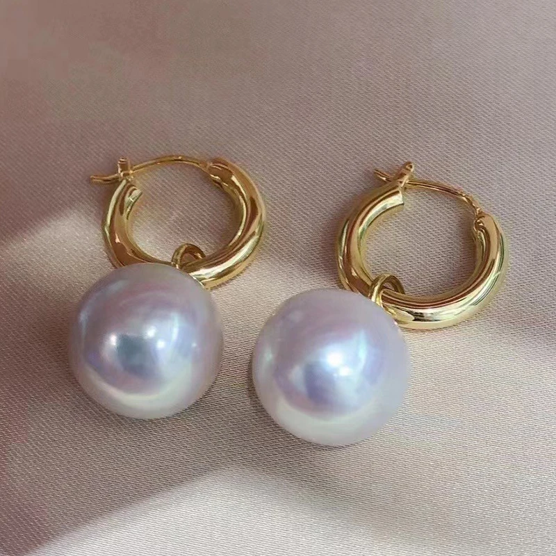 Elegant Minimalist Real Pearl Earrings for Women Classic Ear Buckle Design Daily Commuter Earrings with Natural Edison Pearls image 3