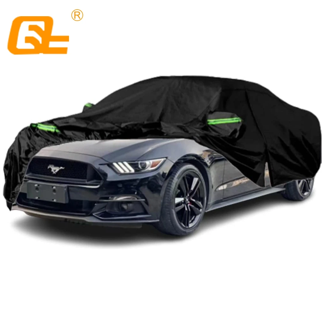 Waterproof Car Covers Compatible with 2015-2024 Ford Mustang with Zipper Door for Rain Snowproof UV Windproof Protection