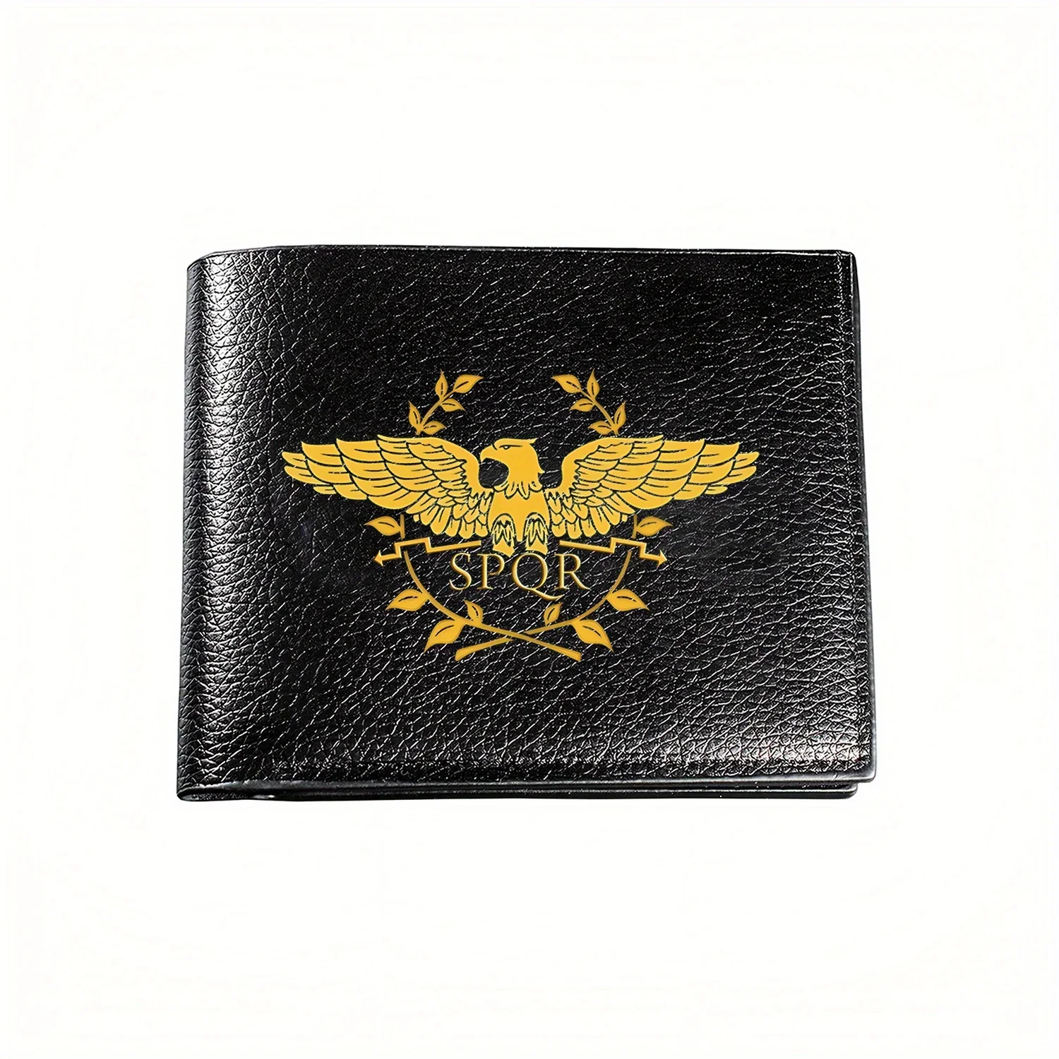 

Roman Eagle SPQR Emblem Classic Mens Wallet Business Mens Casual Elegant Simple Practical Quality Wallet Stylish Printing Graphi