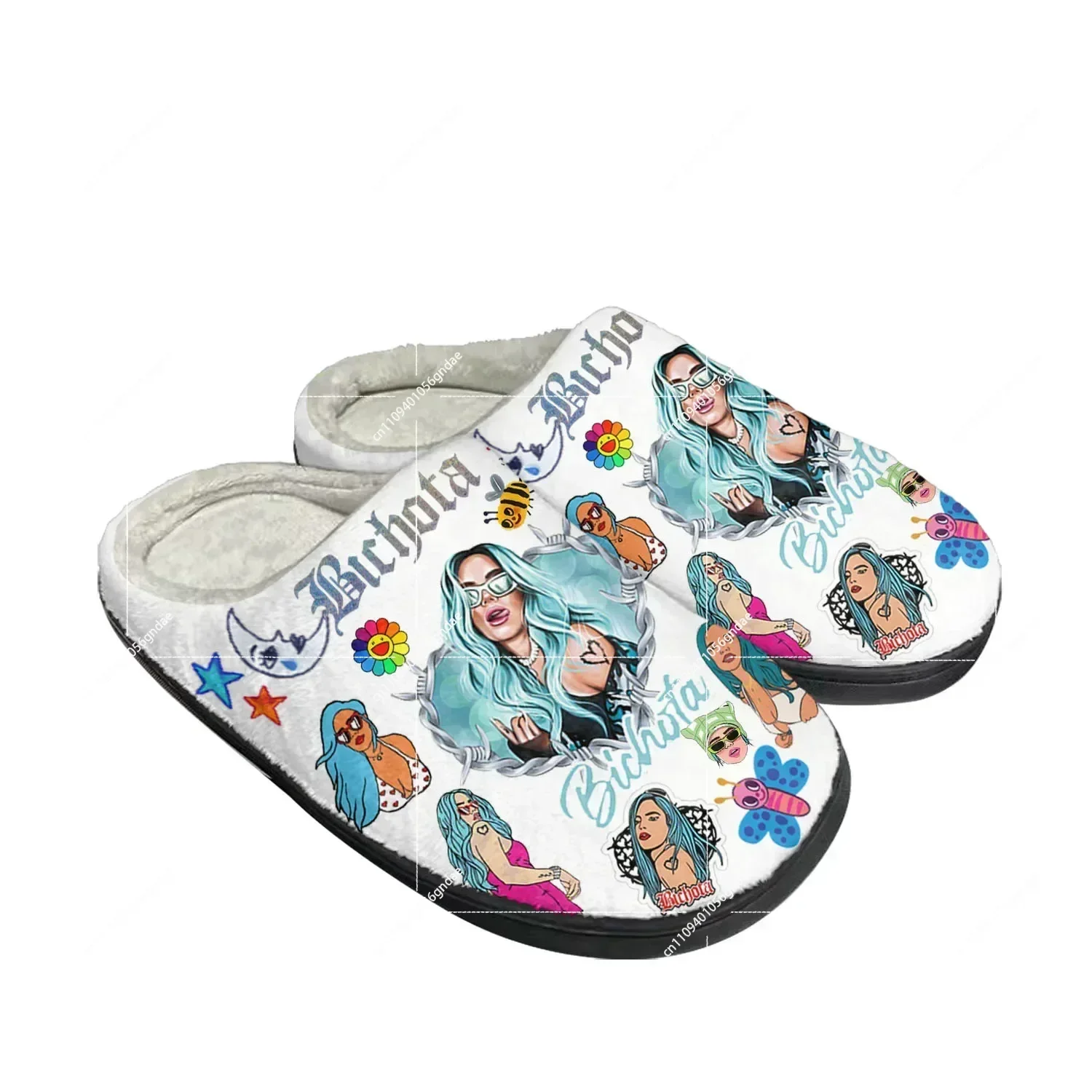 

Karol G Bichota Home Cotton Slippers Mens Womens Thermal Indoor Slipper Customized DIY Shoe Plush Bedroom Casual Keep Warm Shoes