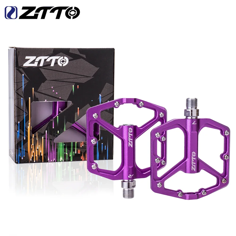 

ZTTO MTB Ultralight Flat Pedal CNC Aluminum Alloy AM Enduro Bike Smooth Bearings 9/16 Thread For Gravel Mountain Bike