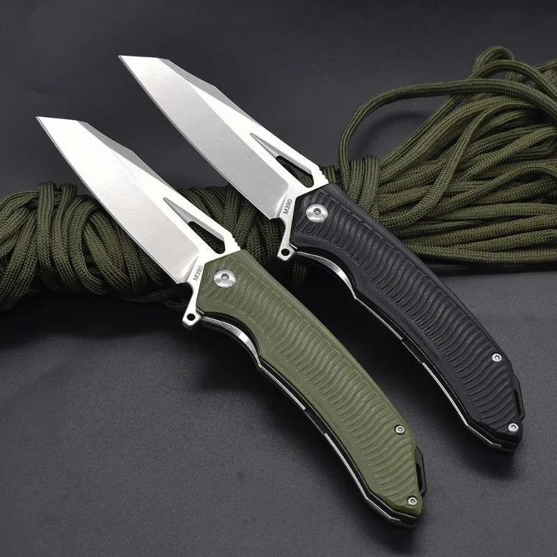 M390 Steel G10 Handle Ball Bearing Pocket Folding Knife Camping Hunting Outdoor Survival Knives EDC Jungle Lifesaving Tools