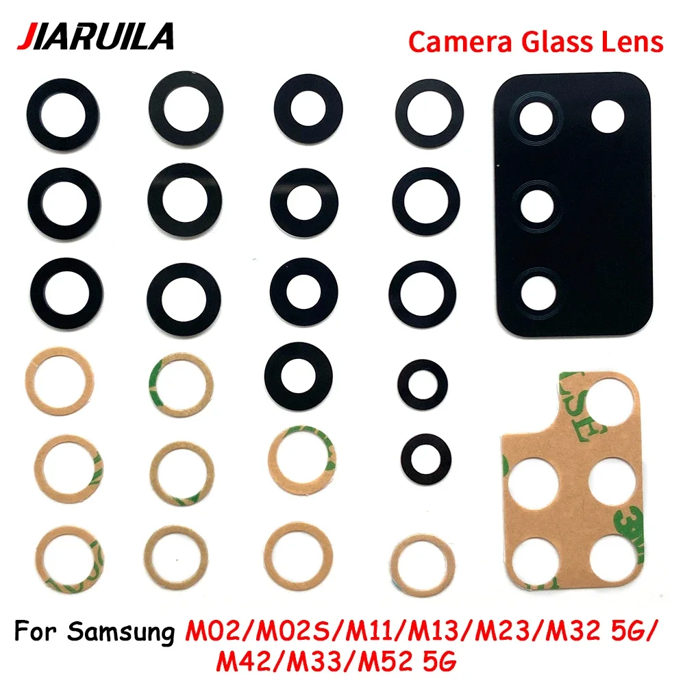 

1 комплект стеклянных линз задней камеры для Samsung M02 M02S M11 M13 M23 M33 M42 M52 M32 5G Стекло камеры с клеем