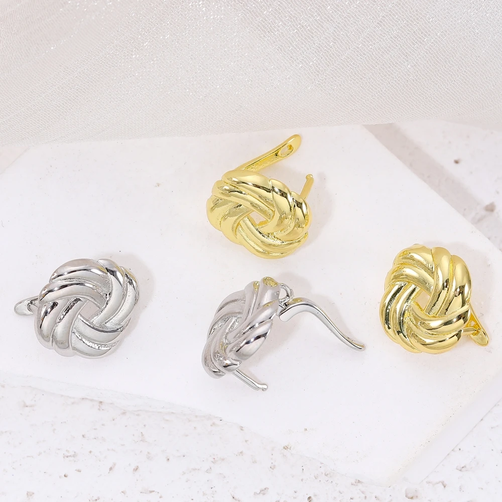 Juya 2 4 6 Teile/los DIY Gold Silber Überzogene Anti-Allergie Verschluss Schwenzy Earwire Stiche Ohrstöpsel Verschluss Ohrring Haken zubehör – Detail 7