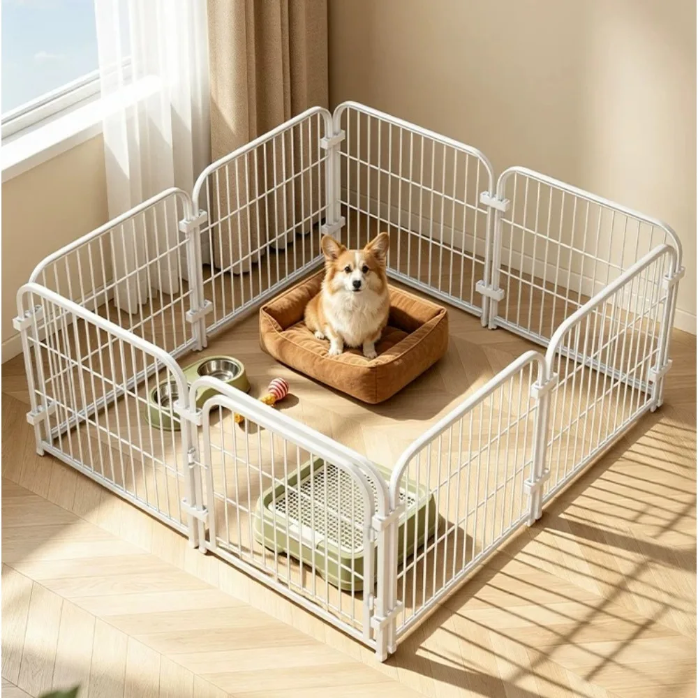 Heavy Duty Foldable Iron Dog Playpen Indoor Large Cage Exercise Kennel Portable Containment Enclosure Pet Training Pet House