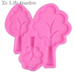 Sen Series Tree Leaves Tree Shape Cake Decoration Fondant DIY Baby Series Silicone Mold Baking Chocolate Silicone Molds