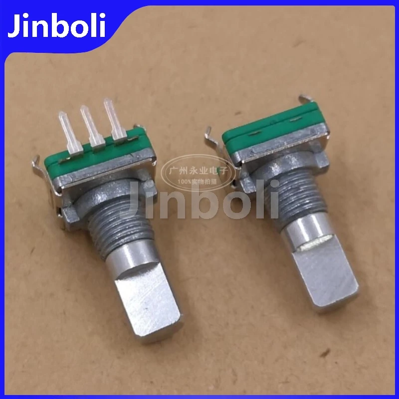 2PCS EC11 Type Encoder Without Switch 360 Degree 30 Positioning Pulse Volume Audio Potentiometer Half Shaft Length 15MM