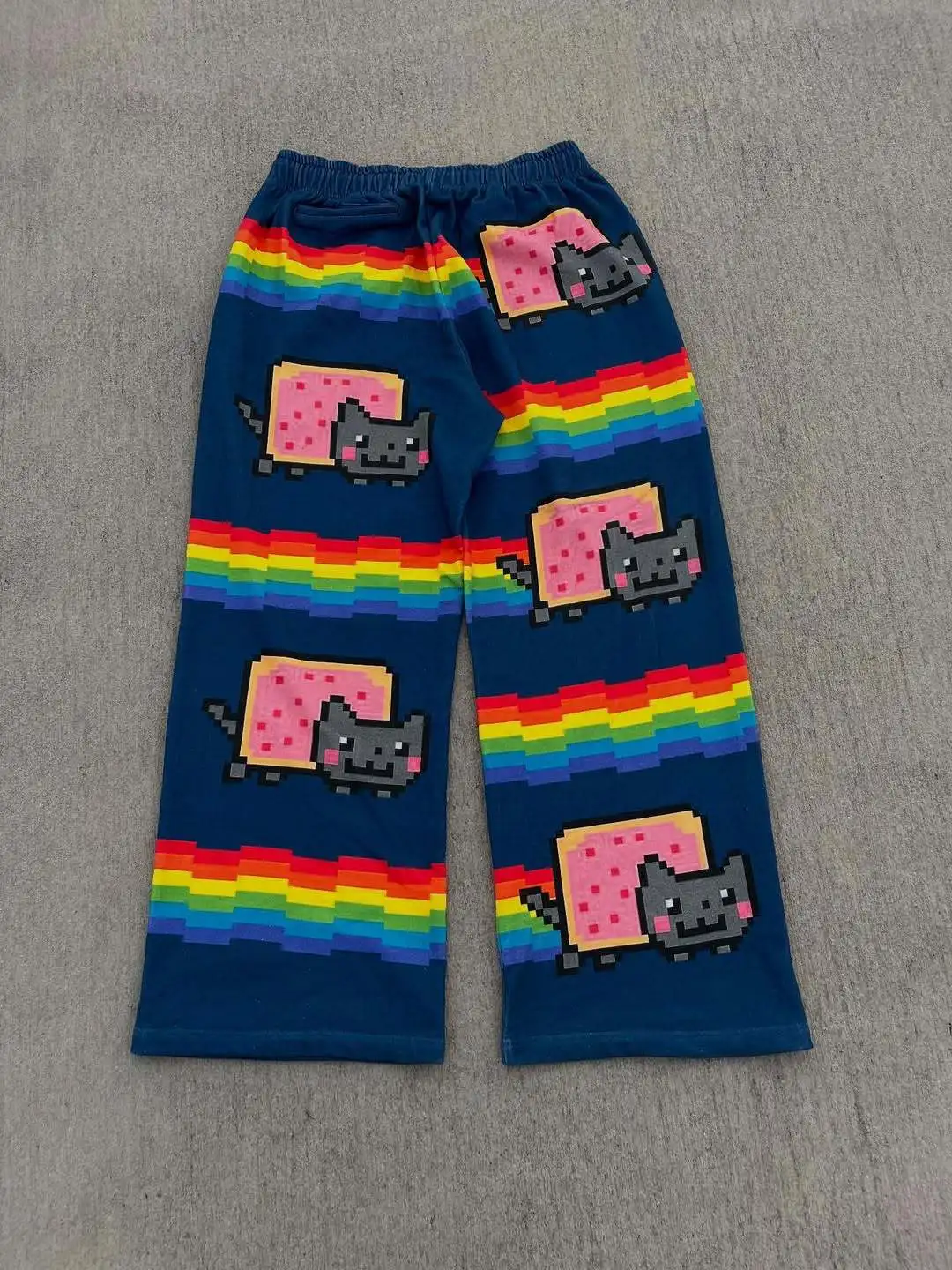 Popular Nyan Cat Sweatpants Y2k Pants Baggy Men Elastic Waist Streetwear Hip Hop Vintage Joggings Casual Pants Men Clothing - view 4