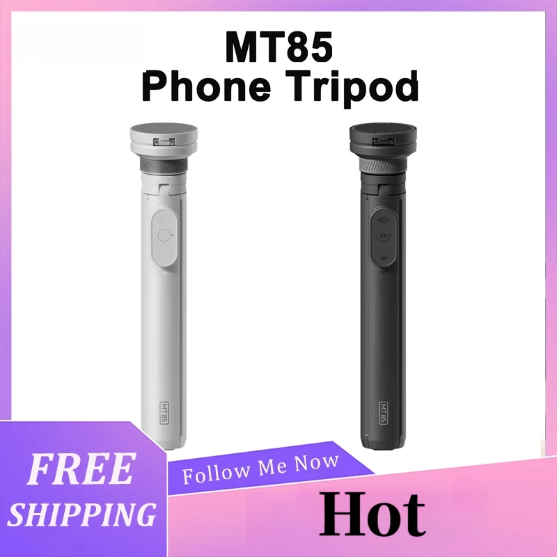 Hot MT85 Automatic Phone Tripod 10m Wireless Control Dual-Side Magnet for Outdoor Travel Selfie Stick Livestreaming Vlog Shot