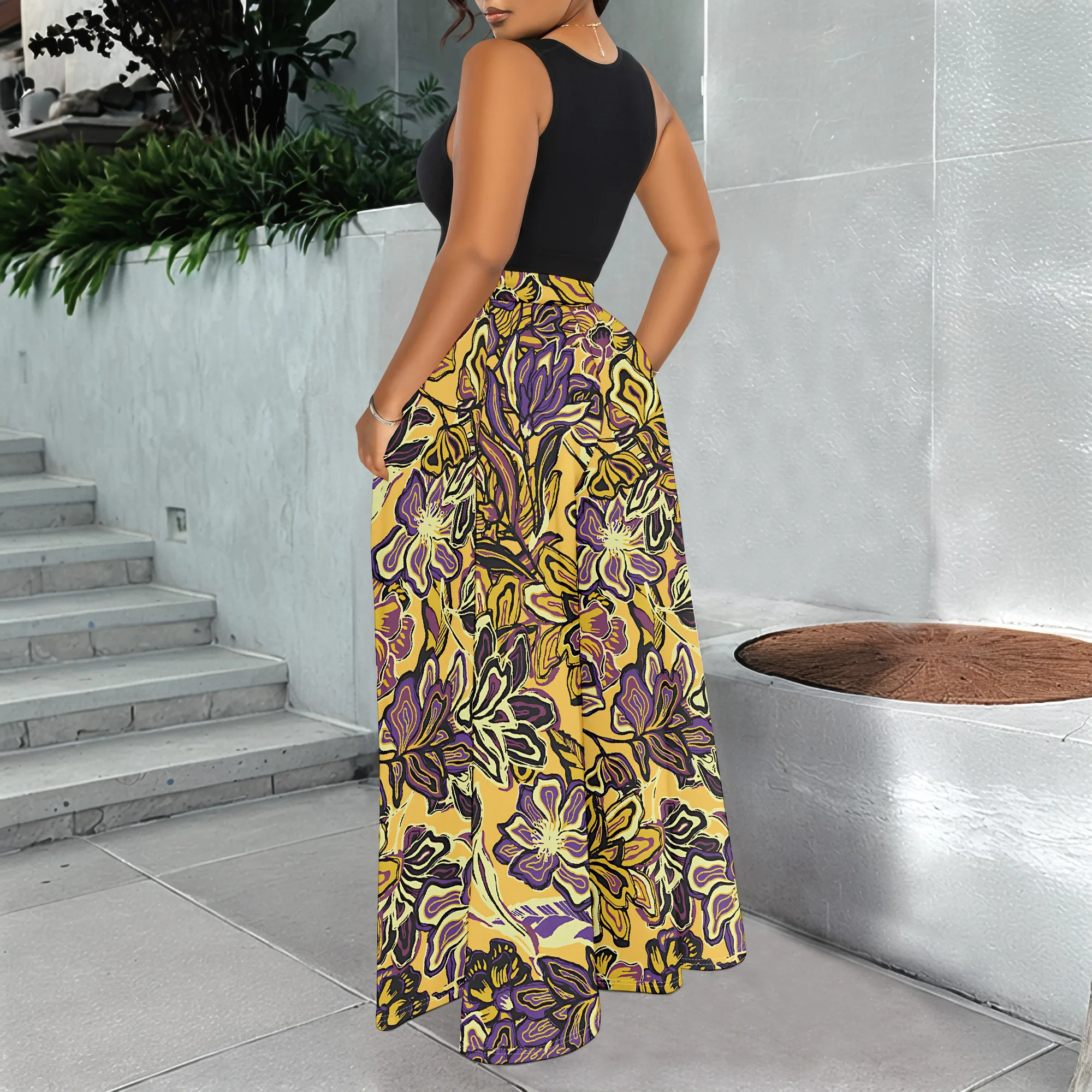 Women's Spring and Autumn Fashion Printed Totem Pocket Pants, Casual Home Pants