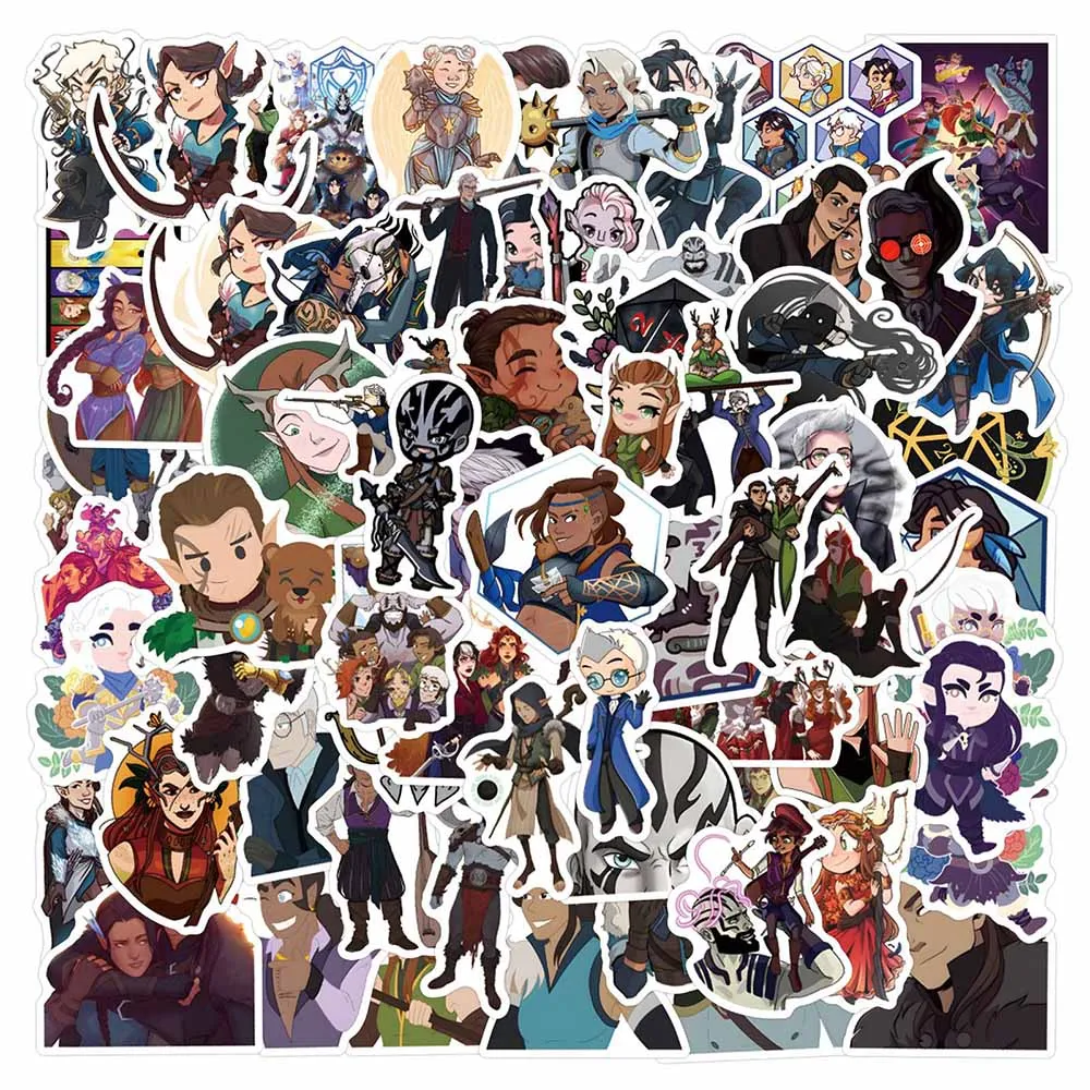 

10/30/55/110PCS Cartoon Animation The Legend of Vox Machina Sticker Cool Funny Graffiti Decal Kids Toy for Skateboard Notebook