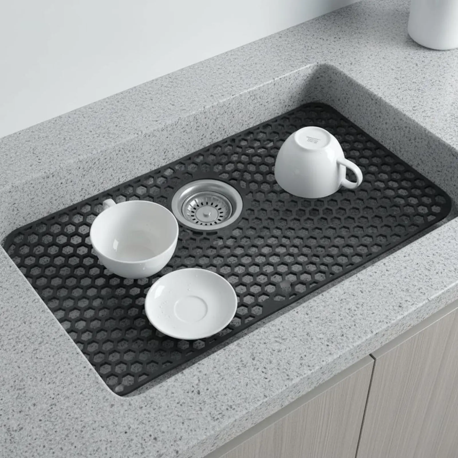 

Kitchen Sink Protector Non-Slip Silicone Sink Protector Household Accessory Easy to Clean Flexible