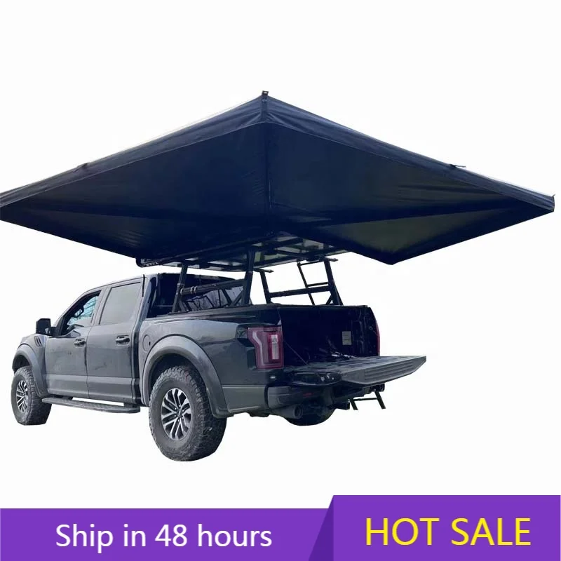 

POWER LEAPLarge Space Sunproof Camping Canvas Free Standing Foxwing Awning Without Pole